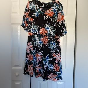 Short flutter sleeve dress